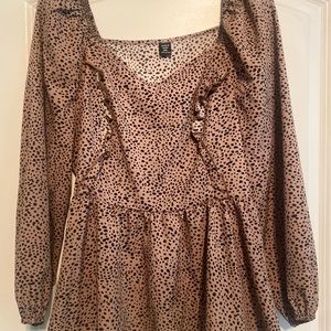 Stylish Shein Leopard Print Blouse